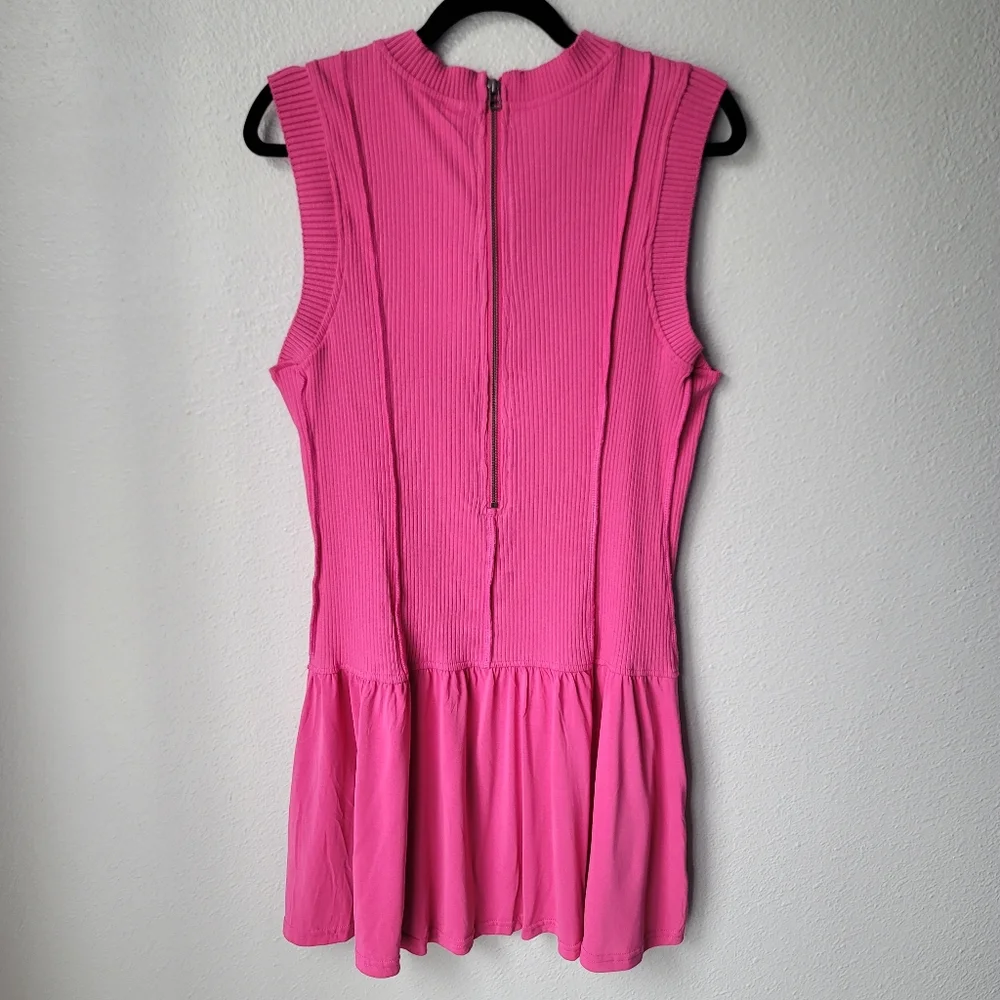 Daily Practice NWT Buzzer Beater Sleeveless Mini Dress Size Medium Magenta Pink - Picture 8 of 11